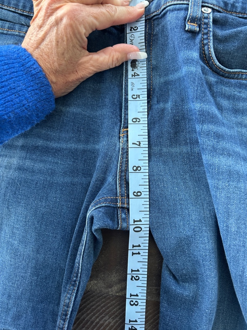rag & bone Straight Leg Jeans in Medium Blue Wash, 29 Medium - Picture 12 of 13